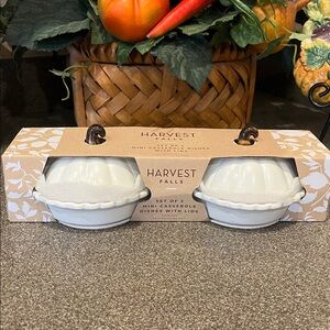 Harvest Falls Mini Pumpkin Casserole Dishes with Lids